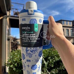 Owala Heirloom 40 oz ColorDrop Blue Koala Floral Tumbler, Bottle, Spill Proof